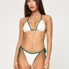 Aspen Bikini Top - Cream-Deep Teal