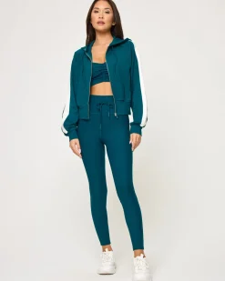 Back To Back Jacket - Deep Teal-Cream
