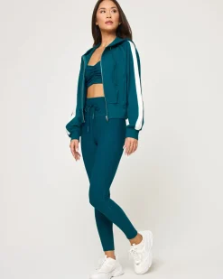 Back To Back Jacket - Deep Teal-Cream