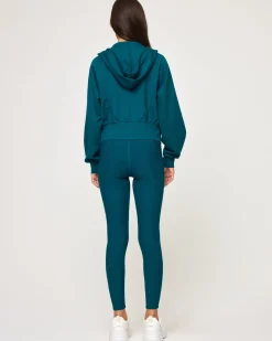 Back To Back Jacket - Deep Teal-Cream