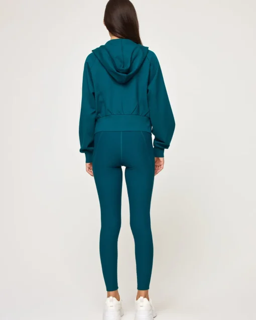 Back To Back Jacket - Deep Teal-Cream