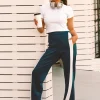 Back To Back Pant - Deep Teal-Cream
