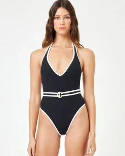Caicos One Piece Swimsuit - Black-Cream