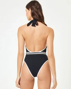 Caicos One Piece Swimsuit - Black-Cream