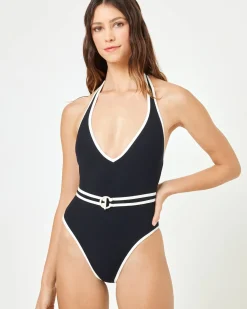 Caicos One Piece Swimsuit - Black-Cream