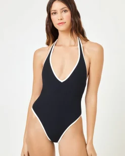 Caicos One Piece Swimsuit - Black-Cream