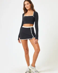 Campbell Skort - Black-Cream