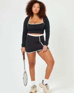 Campbell Skort - Black-Cream