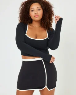 Campbell Skort - Black-Cream
