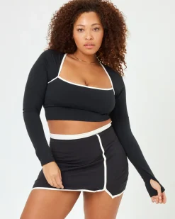 Campbell Skort - Black-Cream