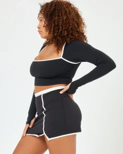 Campbell Skort - Black-Cream