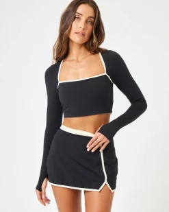 Campbell Top - Black-Cream