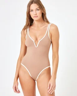 Coco One Piece Swimsuit - Saddle-Cream