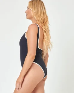 Coco One Piece Swimsuit - Black-Cream