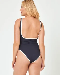 Coco One Piece Swimsuit - Black-Cream