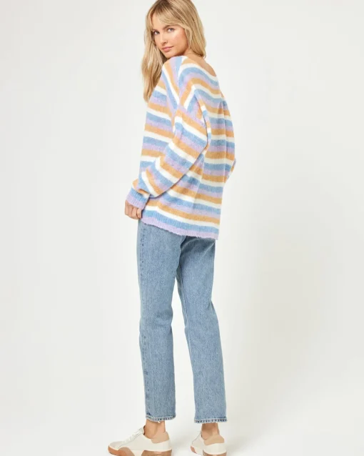 Cozy Clouds Sweater - Beautiful Skies Stripe
