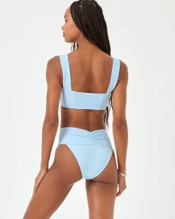 Eco Chic Repreve® Bardot Bikini Bottom - Sky Blue
