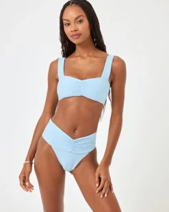 Eco Chic Repreve® Bardot Bikini Bottom - Sky Blue