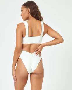 Eco Chic Repreve® Bardot Bikini Bottom - Cream