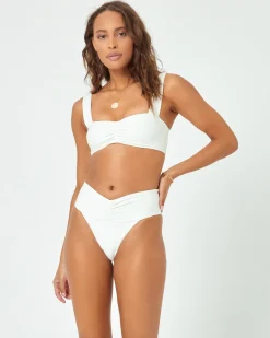 Eco Chic Repreve® Bardot Bikini Bottom - Cream