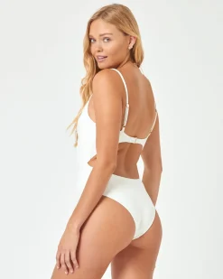 Eco Chic Repreve® Kyslee One Piece Swimsuit - Cream