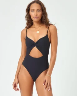 Eco Chic Repreve® Kyslee One Piece Swimsuit - Black