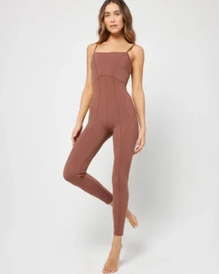 Go The Distance Jumpsuit - Cafe