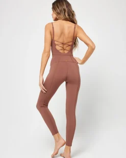 Go The Distance Jumpsuit - Cafe