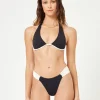 Isa Bikini Top - Black-Cream