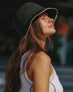 Isadora Bucket Hat - Black Cream