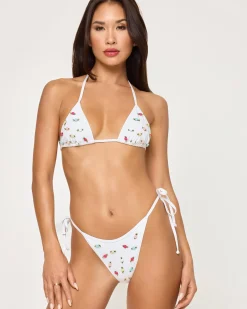 Levy Bikini Bottom - White Rosette