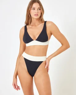 Lola Bikini Bottom - Black-Cream