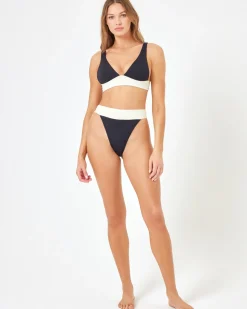 Lola Bikini Bottom - Black-Cream