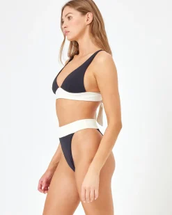 Lola Bikini Bottom - Black-Cream