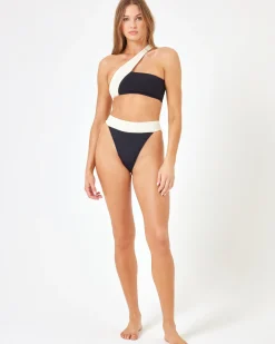 Lola Bikini Bottom - Black-Cream