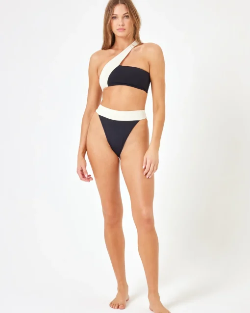 Lola Bikini Bottom - Black-Cream