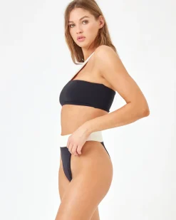 Lola Bikini Bottom - Black-Cream
