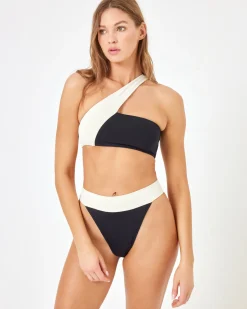 Lola Bikini Bottom - Black-Cream