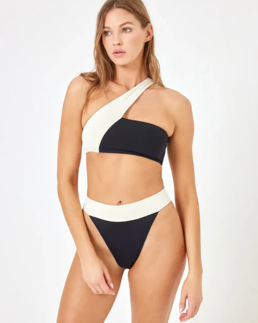 Lola Bikini Bottom - Black-Cream