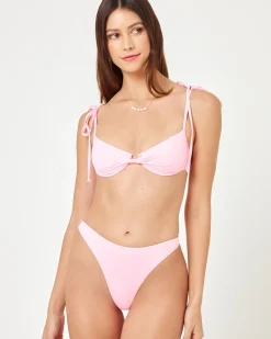 LSPACE x JVS Kerri Bikini Top - Crystal Pink