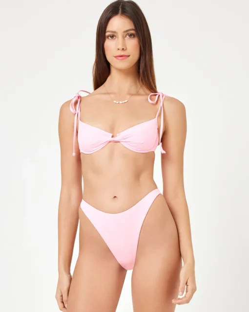 LSPACE x JVS Kerri Bikini Top - Crystal Pink