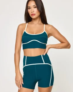 Revel Top - Deep Teal-Cream