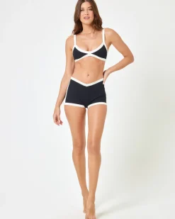 Sailor Bikini Bottom - Black-Cream