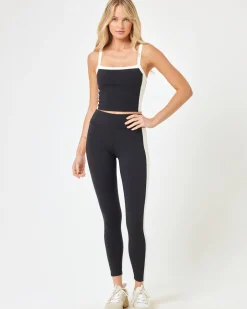 Sidelines Top - Black-Cream