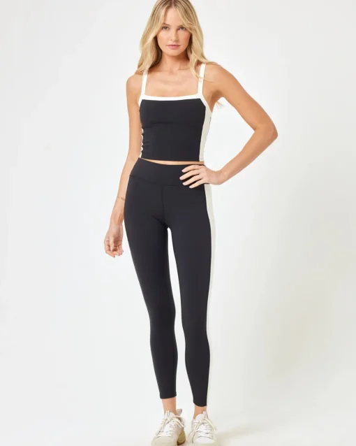 Sidelines Top - Black-Cream