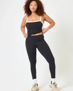 Sidelines Top - Black-Cream