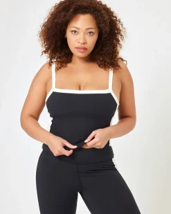 Sidelines Top - Black-Cream