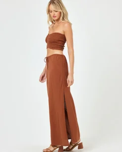 Summer Feels Tube Top - Coffee