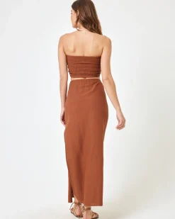 Summer Feels Tube Top - Coffee