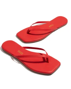 TKEES Square Toe Lily Sandals - Red